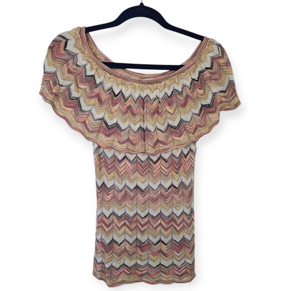 White House Black Market Size Small Multicolored Chevron Knit Sleeveless Top - Picture 1 of 4